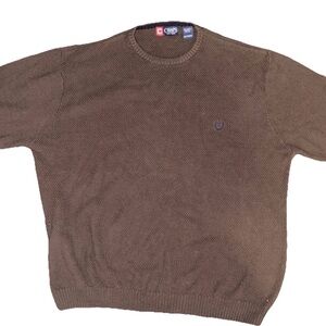 Chaps Ralph Lauren Brown Crewneck Sweater Men’s XL Classic Knit